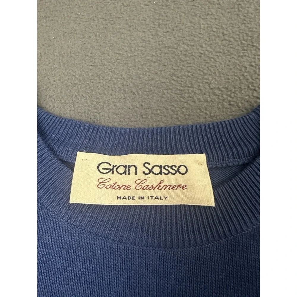 Gran Sasso Cashmere Blend Sweater Men's XL Blue
